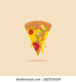 pizza icon illustration vector design template 