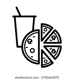 Pizza ícone ilustração vetor modelo de design