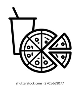 Pizza ícone ilustração vetor modelo de design