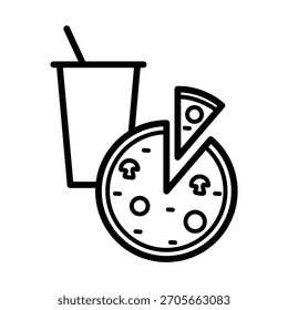 Pizza icon illustration vector design template
