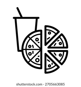 Icono de pizza ilustración Vector diseño Plantilla