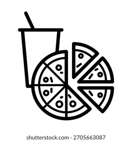 Icono de pizza ilustración Vector diseño Plantilla