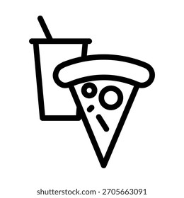Pizza icon illustration vector design template
