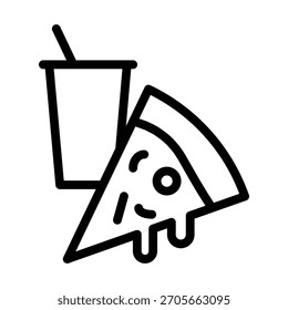 Pizza icon illustration vector design template