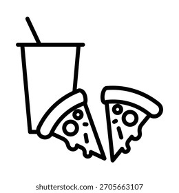 Pizza icon illustration vector design template