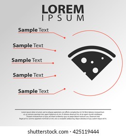 pizza icon. pizza infographics template