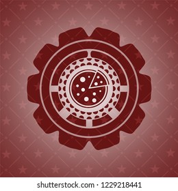 pizza icon inside badge with red background