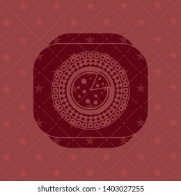 pizza icon inside badge with red background