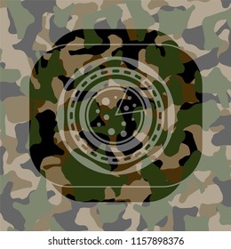 pizza icon inside camo texture