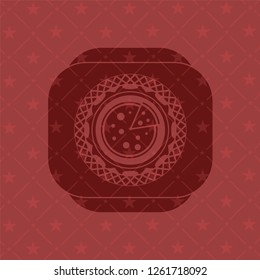 pizza icon inside red emblem