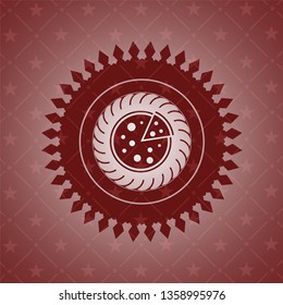 pizza icon inside red emblem