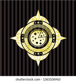 pizza icon inside shiny badge