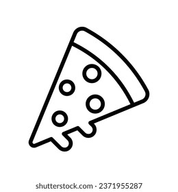 Pizzasymbol einzeln auf weißem Hintergrund, Vektorgrafik.