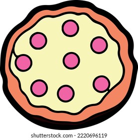 pizza icon , pizza isolate, pizza slice illustration 