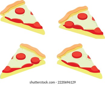 pizza icon , pizza isolate, pizza slice illustration 