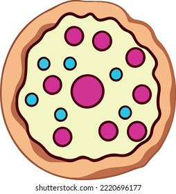 pizza icon , pizza isolate, pizza slice illustration 