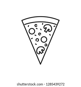 Pizza icon isolated on white background. Vector illustration
