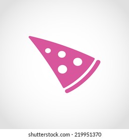 Pizza Icon Isolated on White Background