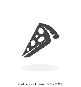 Pizza icon isolated on white background. Pizza vector logo. Flat design style. Modern vector pictogram for web graphics - stock vector