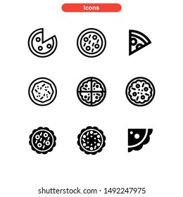 pizza icon isolated sign symbol vector illustration - Collection of high quality black style vector icons
