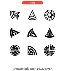 pizza icon isolated sign symbol vector illustration - Collection of high quality black style vector icons