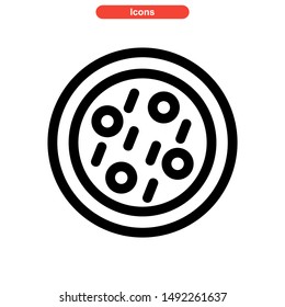 pizza icon isolated sign symbol vector illustration - high quality black style vector icons
