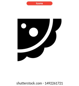 pizza icon isolated sign symbol vector illustration - high quality black style vector icons
