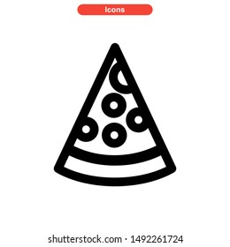 pizza icon isolated sign symbol vector illustration - high quality black style vector icons

