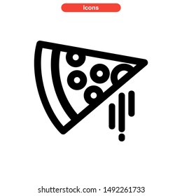 pizza icon isolated sign symbol vector illustration - high quality black style vector icons
