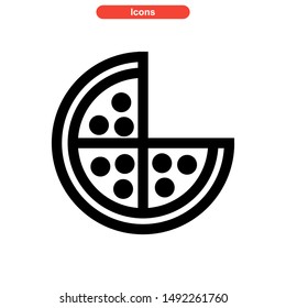 pizza icon isolated sign symbol vector illustration - high quality black style vector icons
