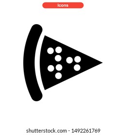 pizza icon isolated sign symbol vector illustration - high quality black style vector icons

