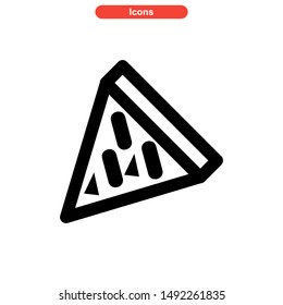 pizza icon isolated sign symbol vector illustration - high quality black style vector icons
