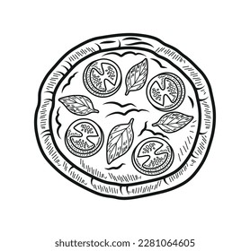 pizza icon isolated white background