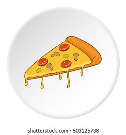 Pizza icon. Isometric illustration of pizza vector icon for web