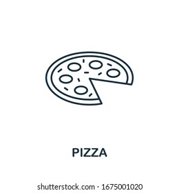 Pizza icon from italy collection. Simple line Pizza icon for templates, web design and infographics