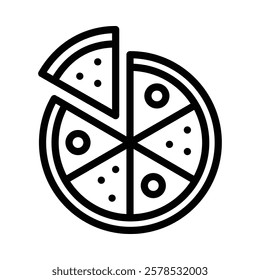 Pizza Icon in Line Style