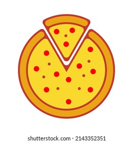 pizza icon logo design template