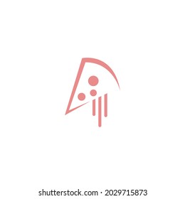 Pizza icon logo design vector template illustration