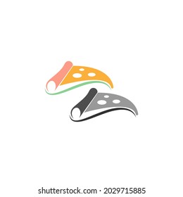 Pizza icon logo design vector template illustration