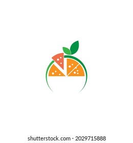 Pizza icon logo design vector template illustration