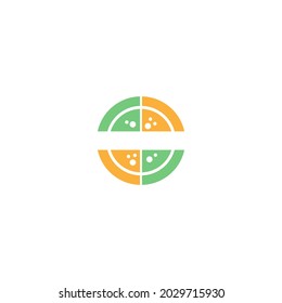 Pizza icon logo design vector template illustration