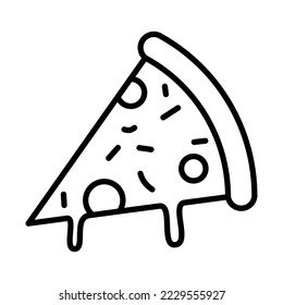 Pizza Icon Logo Design Vector Template Illustration Sign And Symbol Pixels Perfect