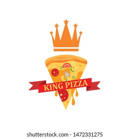 pizza icon logo illustration vector design