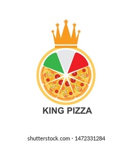 pizza icon logo illustration vector design
