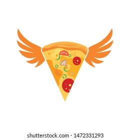 pizza icon logo illustration vector design