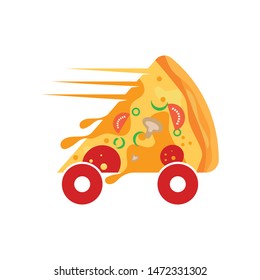 pizza icon logo illustration vector design