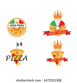 pizza icon logo illustration vector design