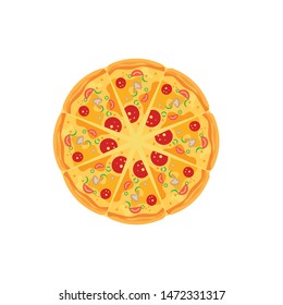 pizza icon logo illustration vector design