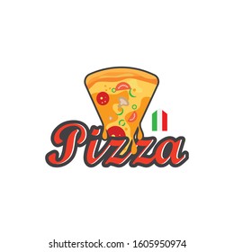pizza icon logo illustration vector design