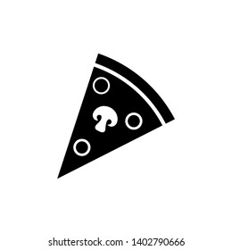 Pizza icon, logo isolated on white background